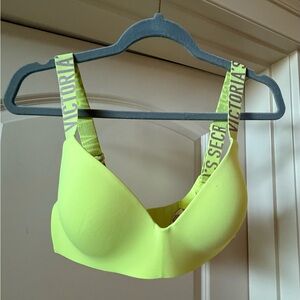 Victoria's Secret Sz 36C Neon Yellow T-shirt Bra EUC
